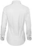 Bluză pentru femei cu mânecă lungă slim fit, alb