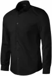 Cămașă bărbătească cu mâneci lungi Slim fit, negru