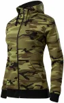 Hanorac de camuflaj pentru femei, camuflaj verde