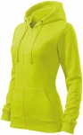 Hanorac de damă cu glugă, verde lime Hanorac de damă cu glugă, verde lime