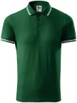 Polo de bărbați cu contrast, sticla verde