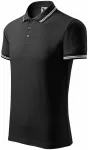 Polo de bărbați cu contrast, negru Polo de bărbați cu contrast, negru