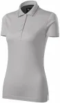 Polo elegant mercerizat pentru femei, gri argintiu