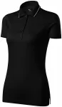 Polo elegant mercerizat pentru femei, negru