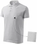 Polo elegant pentru bărbați, marmură gri deschis