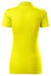 Polo tricou slim pentru femei, galben de lămâie