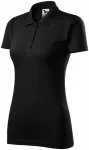 Polo tricou slim pentru femei, negru