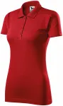 Polo tricou slim pentru femei, roșu