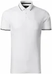 Tricou bărbătesc cu detalii contrastante, alb