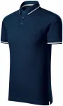 Tricou bărbătesc cu detalii contrastante, albastru inchis