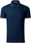 Tricou bărbătesc cu detalii contrastante, albastru inchis