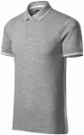 Tricou bărbătesc cu detalii contrastante, marmură gri închis