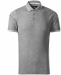 Tricou bărbătesc cu detalii contrastante, marmură gri închis