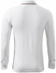 Tricou bărbătesc cu mâneci lungi contrastante, alb