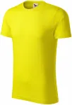 Tricou bărbătesc, din bumbac organic texturat, galben de lămâie