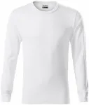 Tricou bărbătesc durabil cu mânecă lungă, alb