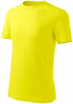 Tricou clasic pentru bărbați, galben de lămâie