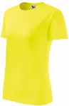 Tricou clasic pentru femei, galben de lămâie