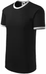 Tricou cu contrast unisex, negru