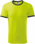 Tricou cu contrast unisex, verde lime
