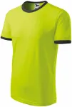 Tricou cu contrast unisex, verde lime