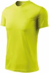 Tricou cu decolteu asimetric, galben neon
