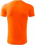 Tricou cu decolteu asimetric, portocaliu neon
