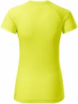 Tricou dama pentru sport, galben neon