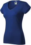 Tricou dama slim fit cu decolteu în V., albastru regal