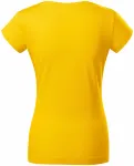 Tricou dama slim fit cu decolteu în V., galben