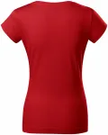 Tricou dama slim fit cu decolteu în V., roșu
