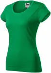 Tricou dama slim fit cu decolteu rotund, iarba verde