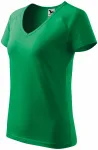 Tricou dama slim fit cu mânecă raglan, iarba verde