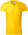 Tricou de bărbați strâns, galben