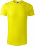 Tricou de bumbac organic pentru bărbați, galben de lămâie