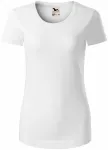 Tricou de bumbac organic pentru femei, alb
