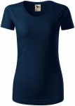 Tricou de bumbac organic pentru femei, albastru inchis
