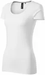 Tricou de damă cu cusături decorative, alb Tricou de damă cu cusături decorative, alb