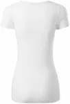 Tricou de damă cu cusături decorative, alb