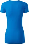 Tricou de damă cu cusături decorative, albastru oceanic