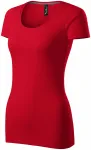 Tricou de damă cu cusături decorative, formula red