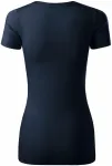 Tricou de damă cu cusături decorative, ombre albastru