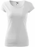 Tricou de damă cu mâneci foarte scurte, alb
