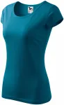 Tricou de damă cu mâneci foarte scurte, petrol blue
