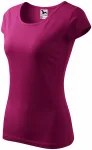 Tricou de damă cu mâneci foarte scurte, roșu fucsia
