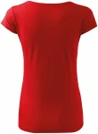 Tricou de damă cu mâneci foarte scurte, roșu