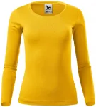 Tricou de damă cu mâneci lungi, galben