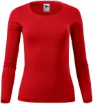 Tricou de damă cu mâneci lungi, roșu