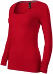 Tricou de damă cu mâneci lungi și decolteu mai adânc, formula red