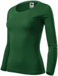 Tricou de damă cu mâneci lungi, sticla verde